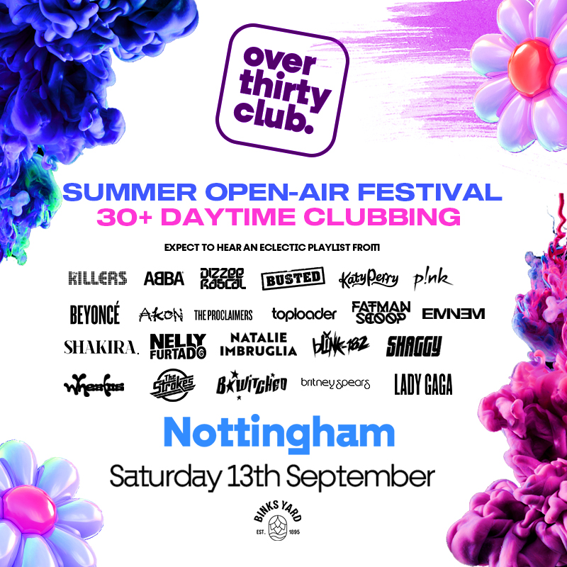 OVER 30’s CLUB – Daytime Open Air Festival