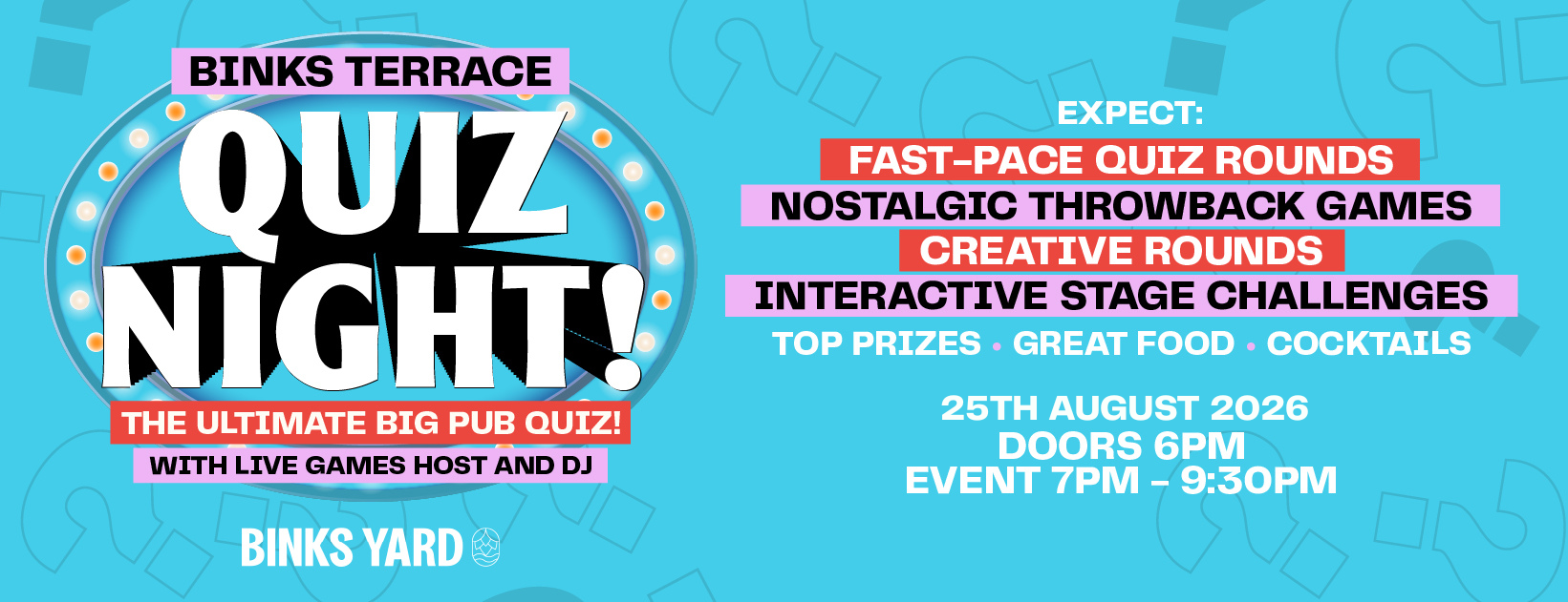 The Binks Terrace Ultimate Pub Quiz